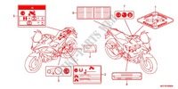 CAUTION LABEL (1) для Honda CROSSRUNNER 800 GRISE 2012