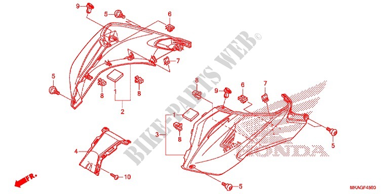 TOP COVER   POSITION LAMP для Honda NC 750 S ABS 2016