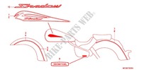 STICKERS (EXCEPT 2U) для Honda SHADOW VT 750 AERO ABS 2009