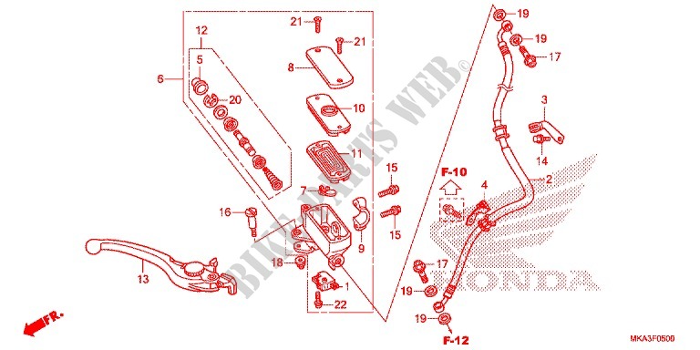 FRONT BRAKE MASTER CYLINDER (NC750X) для Honda NC 750 X 2016