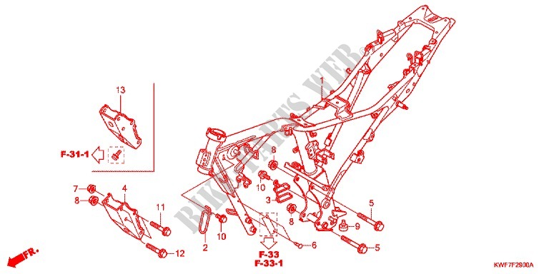 FRAME для Honda CBF 125 2012