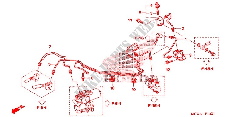 BRAKE PROPORTIONING CONTROLVALVE (VFR800A) для Honda VFR 800 INTERCEPTOR ABS 2007