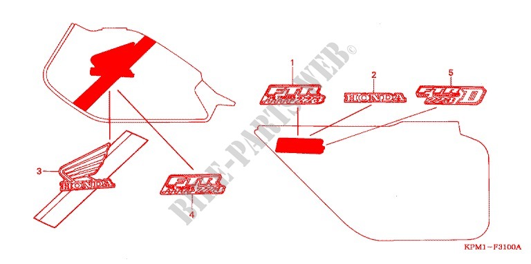 STICKERS (1) для Honda FTR 223 MODEL STANDARD 2003