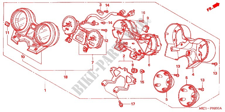 METER (CB1300/A/F/F1) для Honda CB 1300 SUPER FOUR 2003