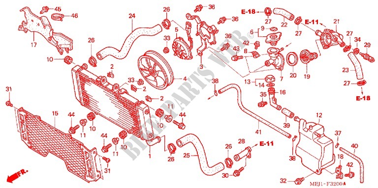 RADIATOR (CB1300/F/F1/S) для Honda CB 1300 SUPER FOUR 2003