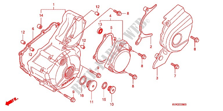 LEFT CRANKCASE COVER   ALTERNATOR (2) для Honda CB 300 R 2011