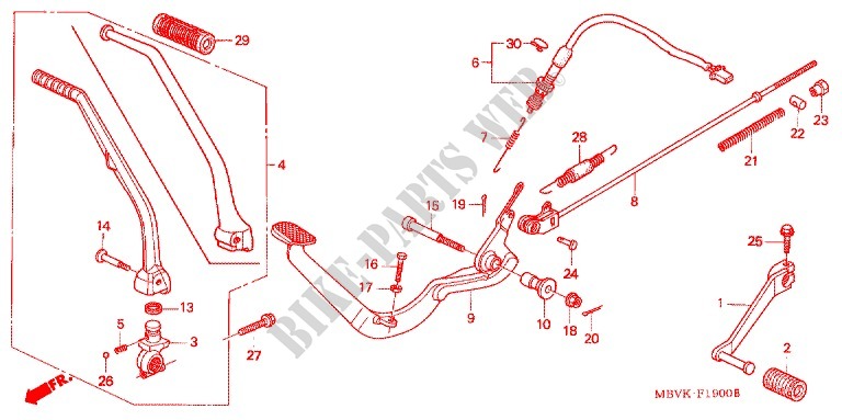 KICK STARTER ARM   BRAKE PEDAL   GEAR LEVER для Honda CB 400 SS J/B 2003