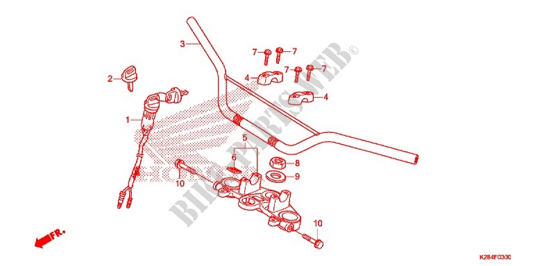 HANDLEBAR для Honda CRF 125 F BIG WHEELS 2014