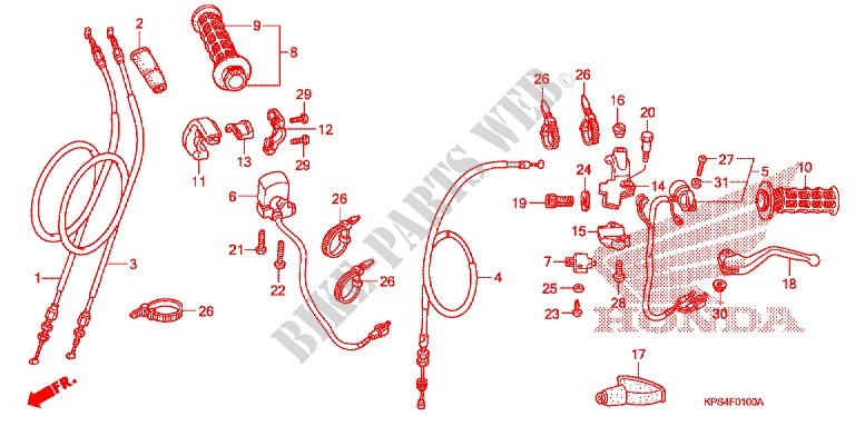 LEVER   SWITCH   CABLE (1) для Honda CRF 230 F 2008