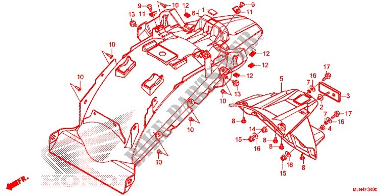 REAR FENDER для Honda CTX 1300 2014