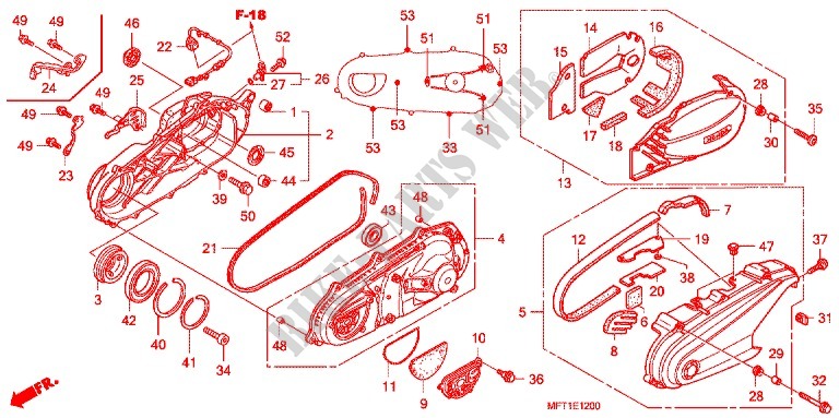 SWINGARM   CHAIN CASE для Honda SILVER WING 400 GT ABS 2017