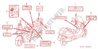 CAUTION LABEL (FSC6002/A3/A4/D3/D4) для Honda SILVER WING 600 ABS 2003