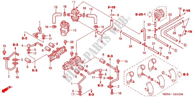AIR INJECTION CONTROL VALVE для Honda VALKYRIE 1500 F6C DELUXE 2003