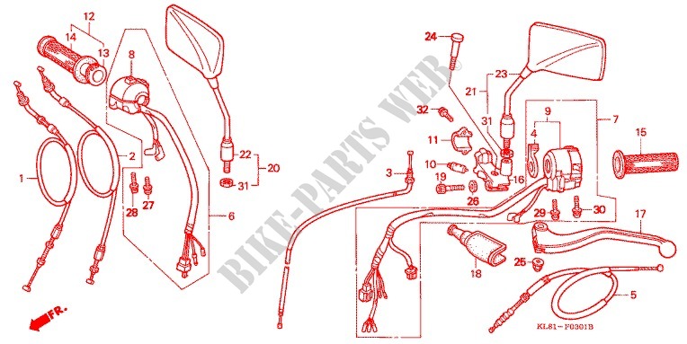 LEVER   SWITCH   CABLE (2) для Honda GB 250 CLUBMAN 1995