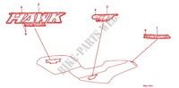 STICKERS для Honda NT 650 HAWK GT 1990