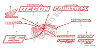 STICKERS для Honda TRX 250 FOURTRAX RECON Standard 2004