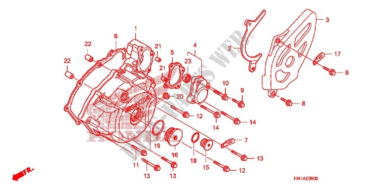LEFT CRANKCASE COVER   ALTERNATOR (2) для Honda SPORTRAX TRX 400 X 2012