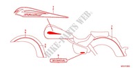 STICKERS (VT400C/CA) для Honda VT 400 SHADOW CLASSIC SILVER 2009