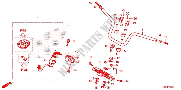 HANDLEBAR для Honda MSX GROM 125 2015