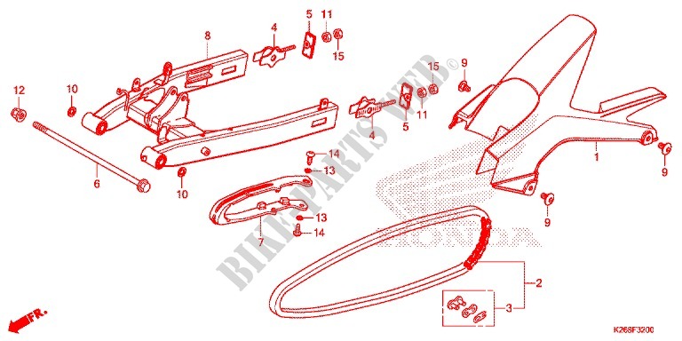 SWINGARM   CHAIN CASE для Honda MSX GROM 125 2015