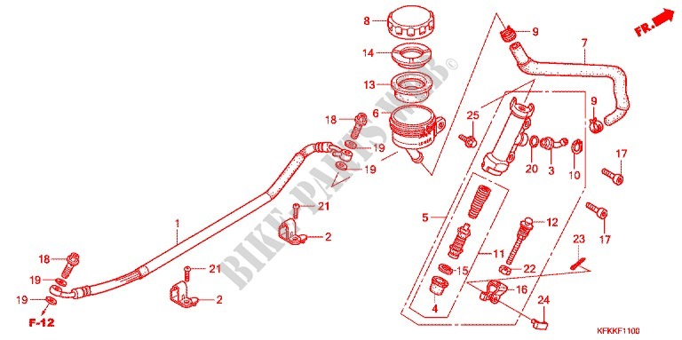 REAR BRAKE MASTER CYLINDER для Honda VTR 250 2014