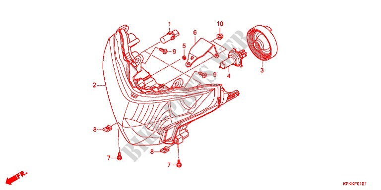 HEADLIGHT (VTR250F) для Honda VTR 250 FAIRING 2013