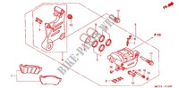 REAR BRAKE CALIPER для Honda VTX 1800 R Black crankcase, Chromed forks cover, Radiato cover black 2005