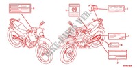 CAUTION LABEL (XR125LEK/LK) для Honda XR 125, Electric start  -1LA- 2012