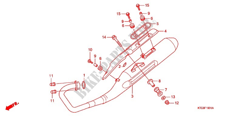 EXHAUST MUFFLER (2) для Honda CBF 125 M STUNNER Front brake disk 2015