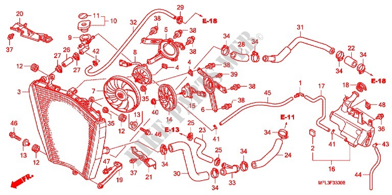 RADIATOR для Honda CBR 1000 RR ABS 2010