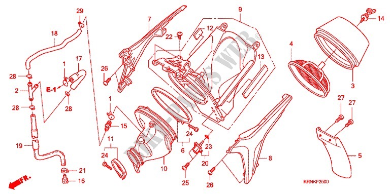 FRONT COVER   AIR CLEANER для Honda CRF 250 R 2013