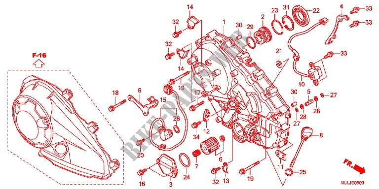 RIGHT CRANKCASE COVER для Honda INTEGRA 750 SPORT E-PACKAGE 2014