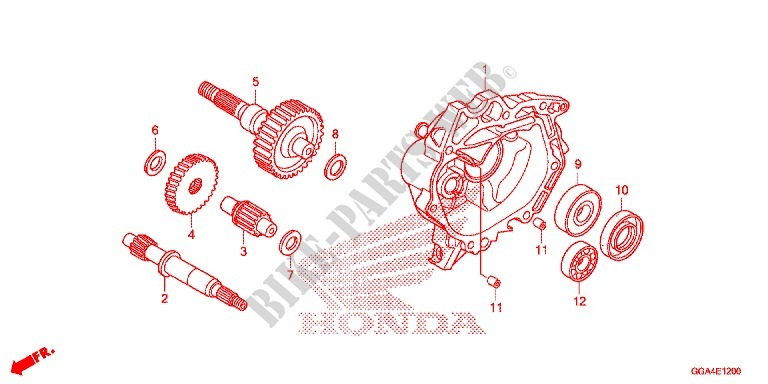 GEARBOX для Honda RUCKUS 50 2016