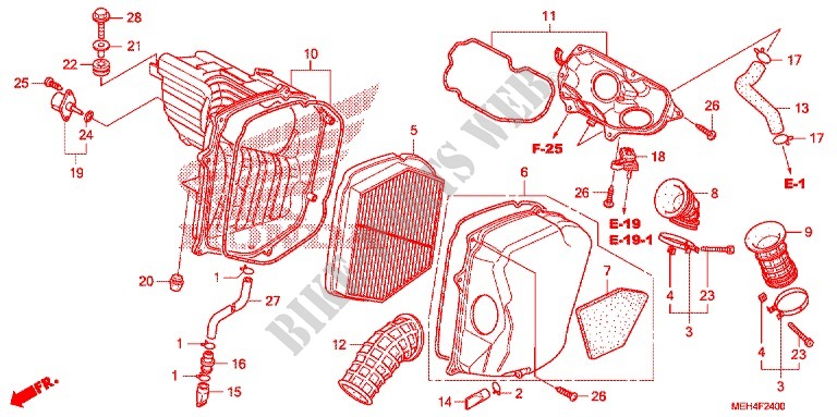 FRONT COVER   AIR CLEANER для Honda 700 DN01 2009