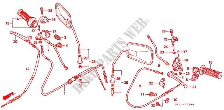 LEVER   SWITCH   CABLE (1) для Honda VISION MET IN 50 1993