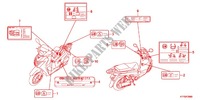 CAUTION LABEL (1) для Honda SH 125 TOP CASE 2012