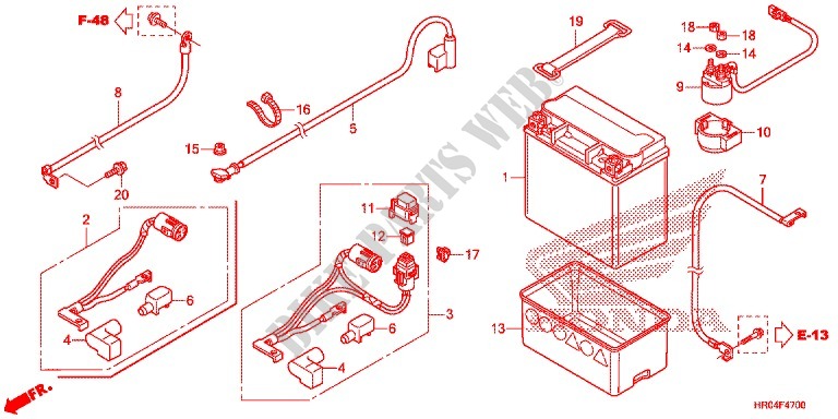 TOOLS   BATTERY BOX для Honda FOURTRAX 500 FOREMAN 4X4 Electric Shift, PS, CAMO 2012