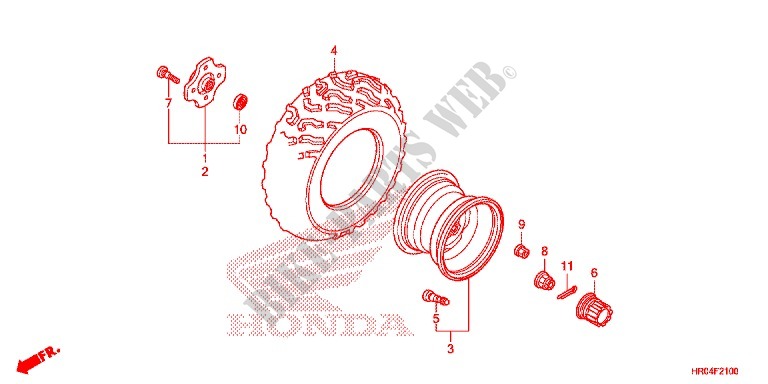 REAR WHEEL для Honda FOURTRAX 500 FOREMAN ES PS 2012