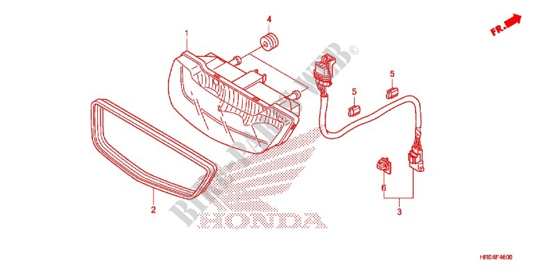 TAILLIGHT (2) для Honda FOURTRAX 500 FOREMAN 4X4 Power Steering 2013