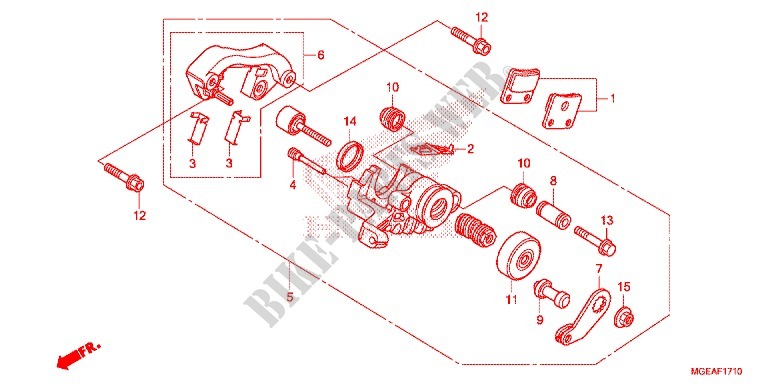 PARKING BRAKE CALIPER для Honda VFR 1200 DCT 2014