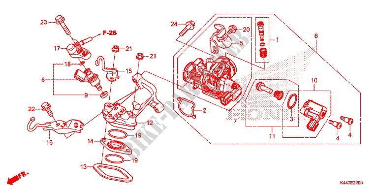 THROTTLE BODY   INJECTOR для Honda VISION 110 2017