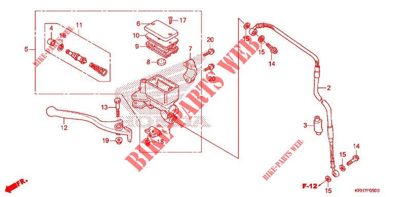 FRONT BRAKE MASTER CYLINDER для Honda XR 150 2020