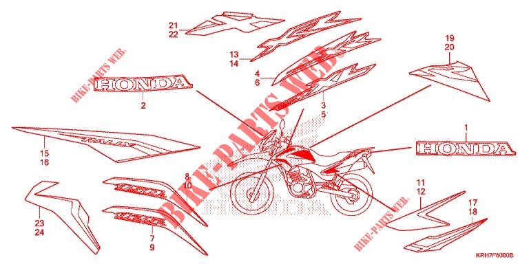 STICKERS (1) для Honda XR 150 2020