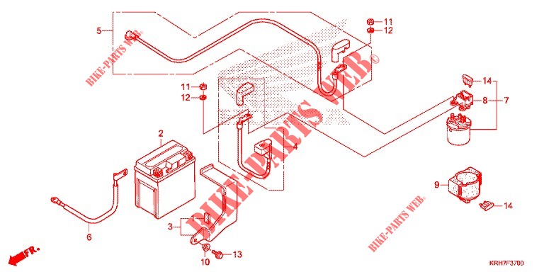 TOOLS   BATTERY BOX для Honda XR 150 2020