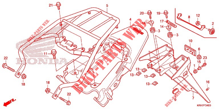 REAR FENDER для Honda XR 150 2014