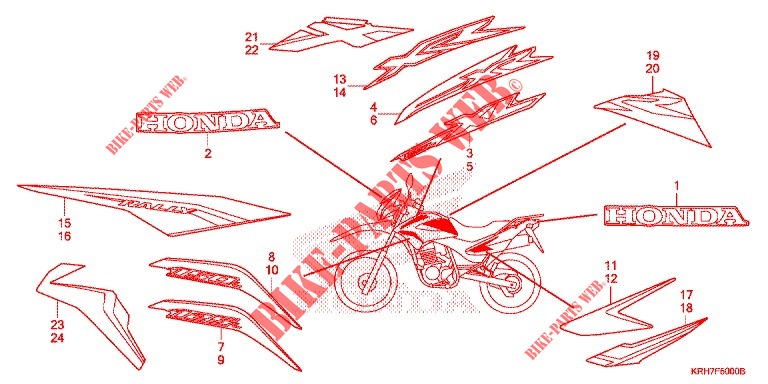 STICKERS (1) для Honda XR 150 2014