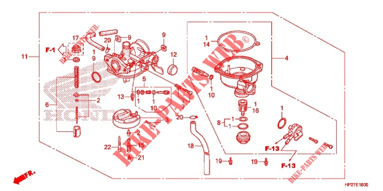 CARBURETOR O.P. KIT для Honda SPORTRAX TRX 90 2018