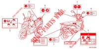 CAUTION LABEL (NSC50/MPD/WH) для Honda VISION 50 2012