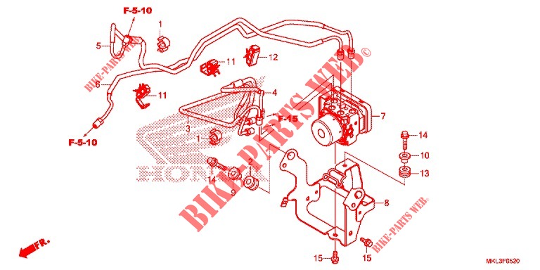 FRONT BRAKE MASTER CYLINDER   ABS MODULATOR для Honda NC 750 X ABS DCT 2019