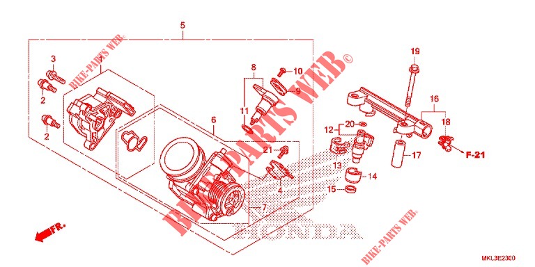 THROTTLE BODY для Honda NC 750 X ABS DCT 2019